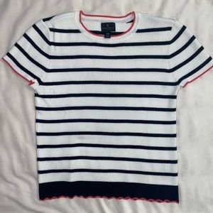 Worthington Ribbed Striped Top